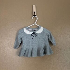 Baby Gap Peplum Ruffle Sweater Size 3-6M